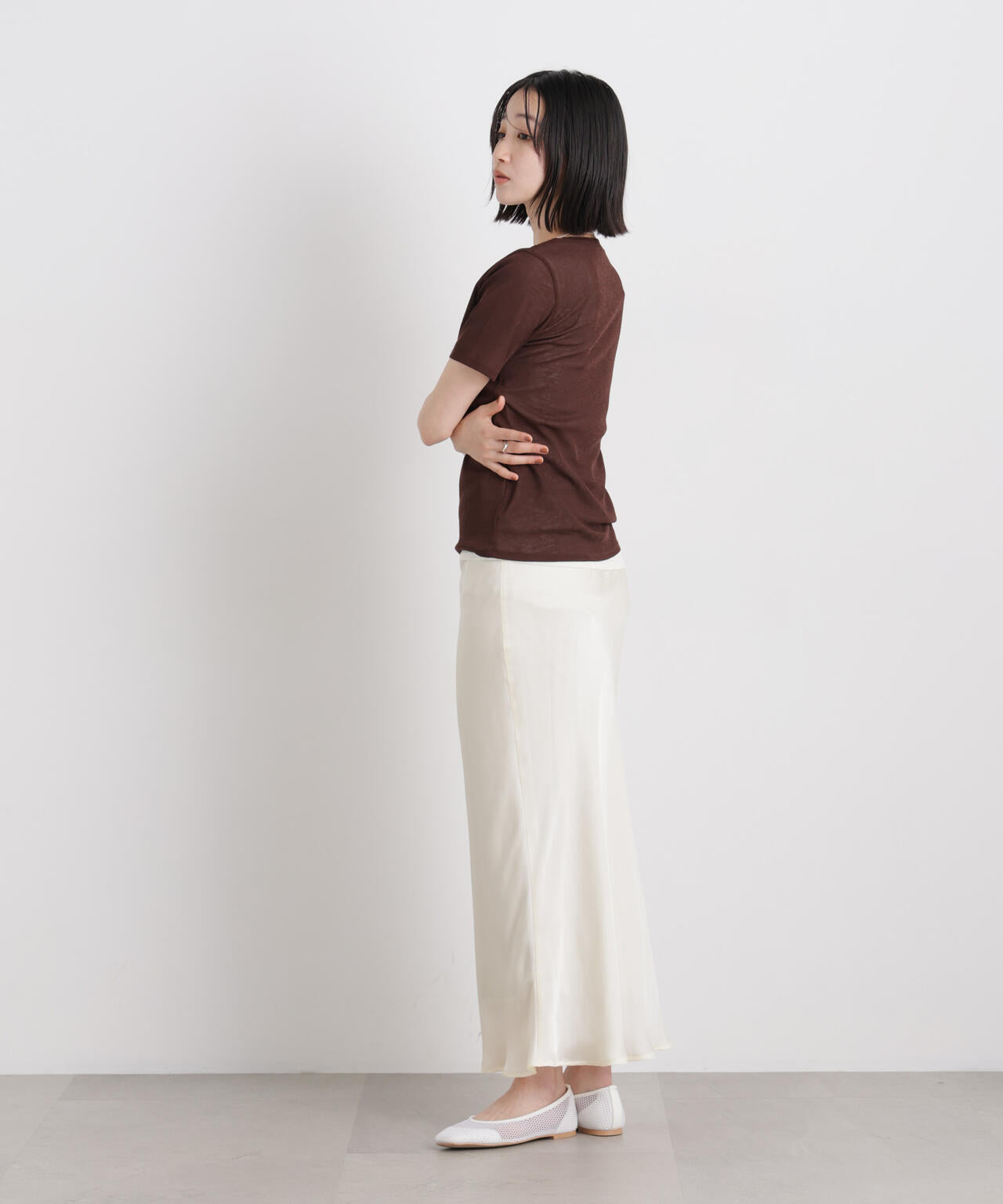 スラブシアー半袖Tシャツ