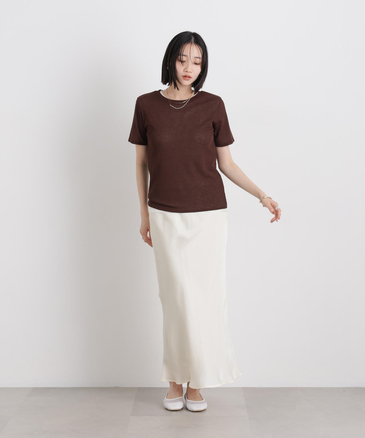 スラブシアー半袖Tシャツ