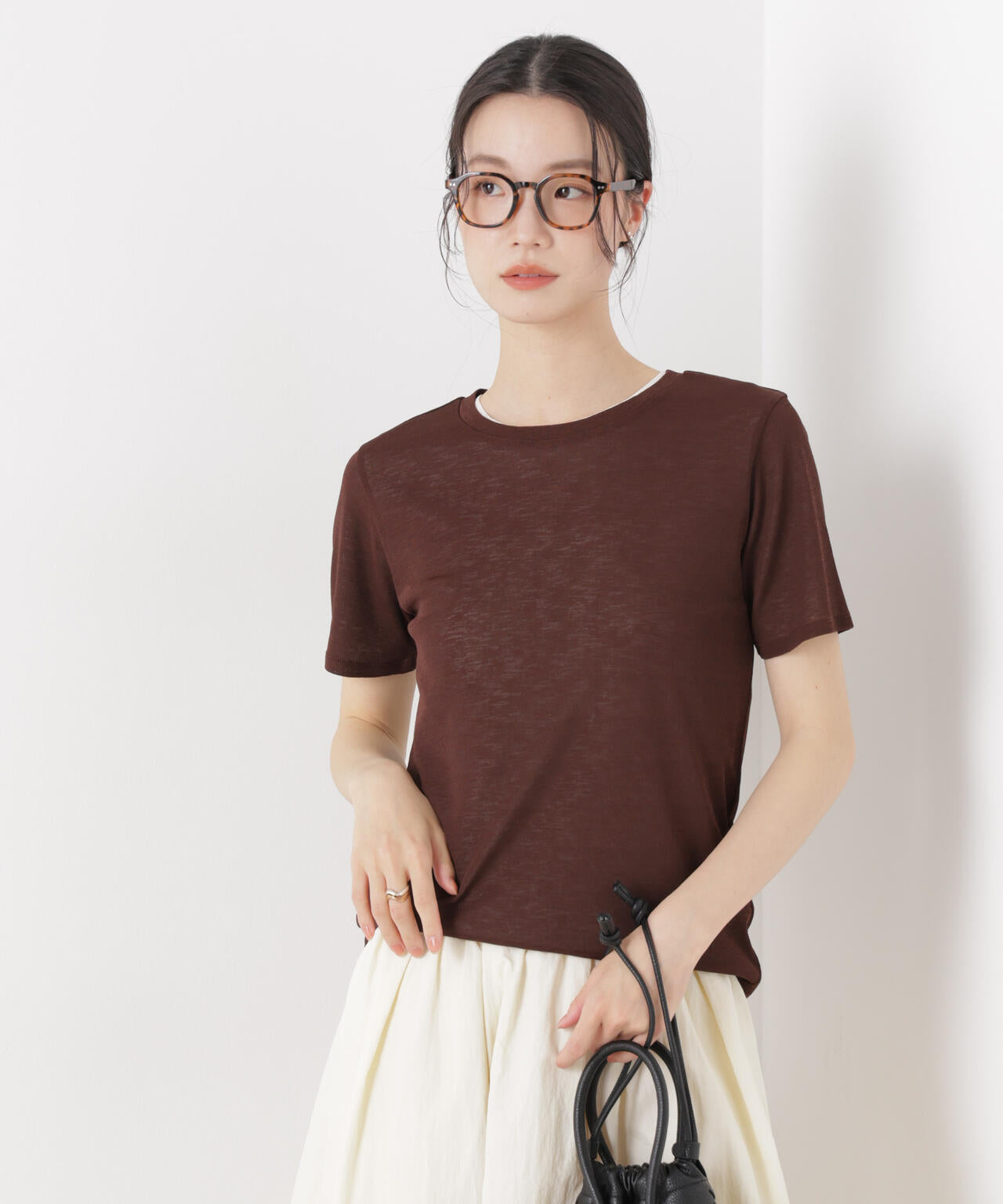 スラブシアー半袖Tシャツ