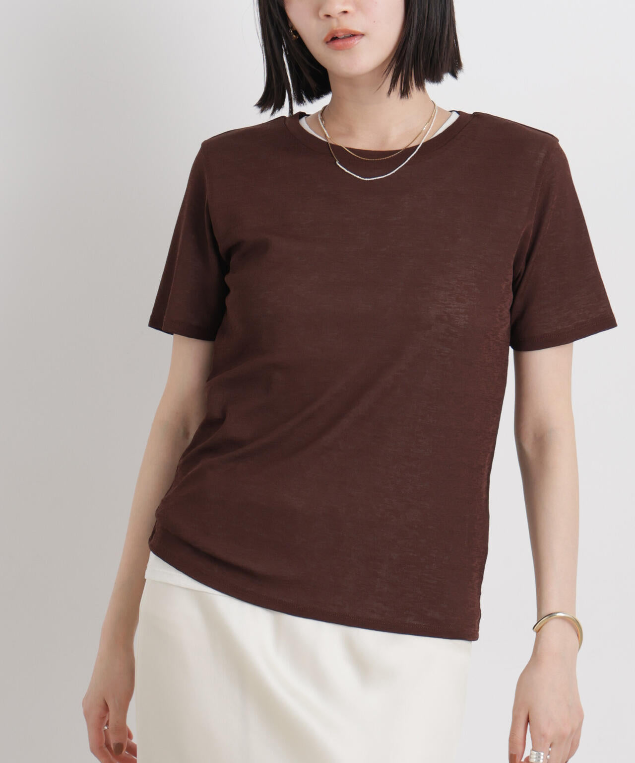 スラブシアー半袖Tシャツ