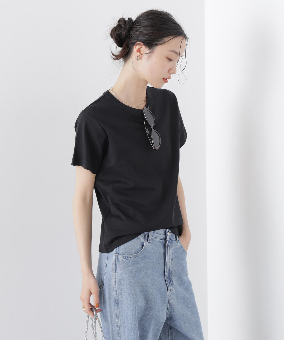 Repur加工 スムースシルケットクルーネックTシャツ