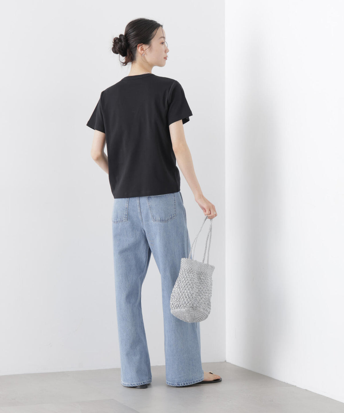 Repur加工 スムースシルケットクルーネックTシャツ