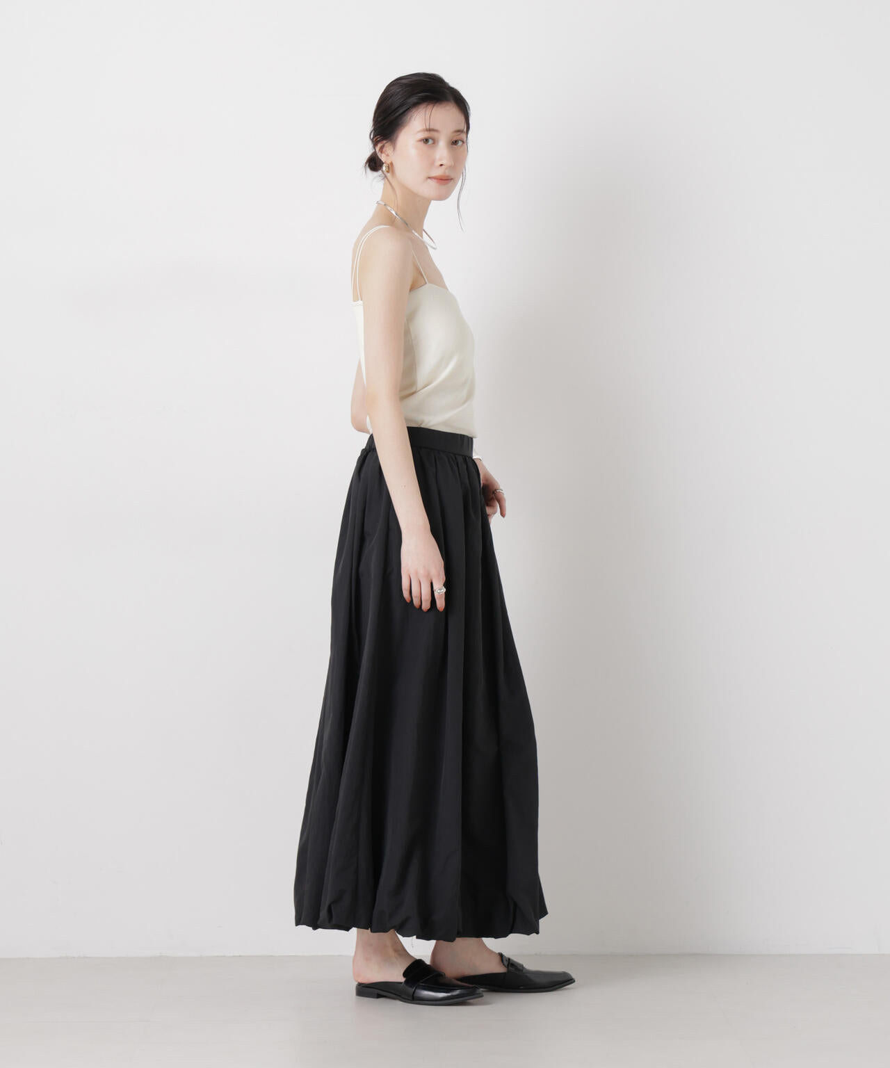 抗菌防臭リブカップ付きダブルストラップキャミソール