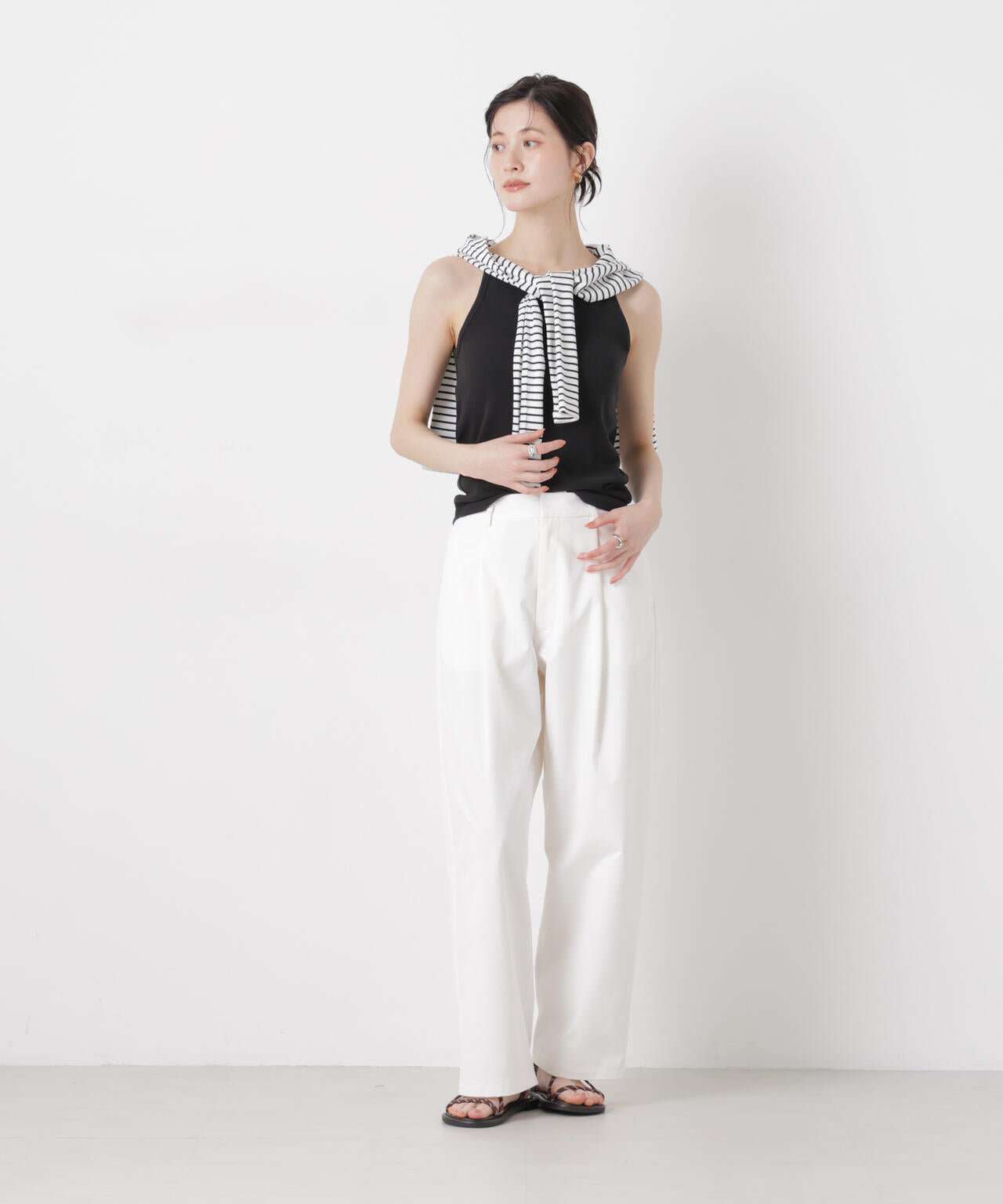 抗菌防臭リブカップ付きアメスリキャミ