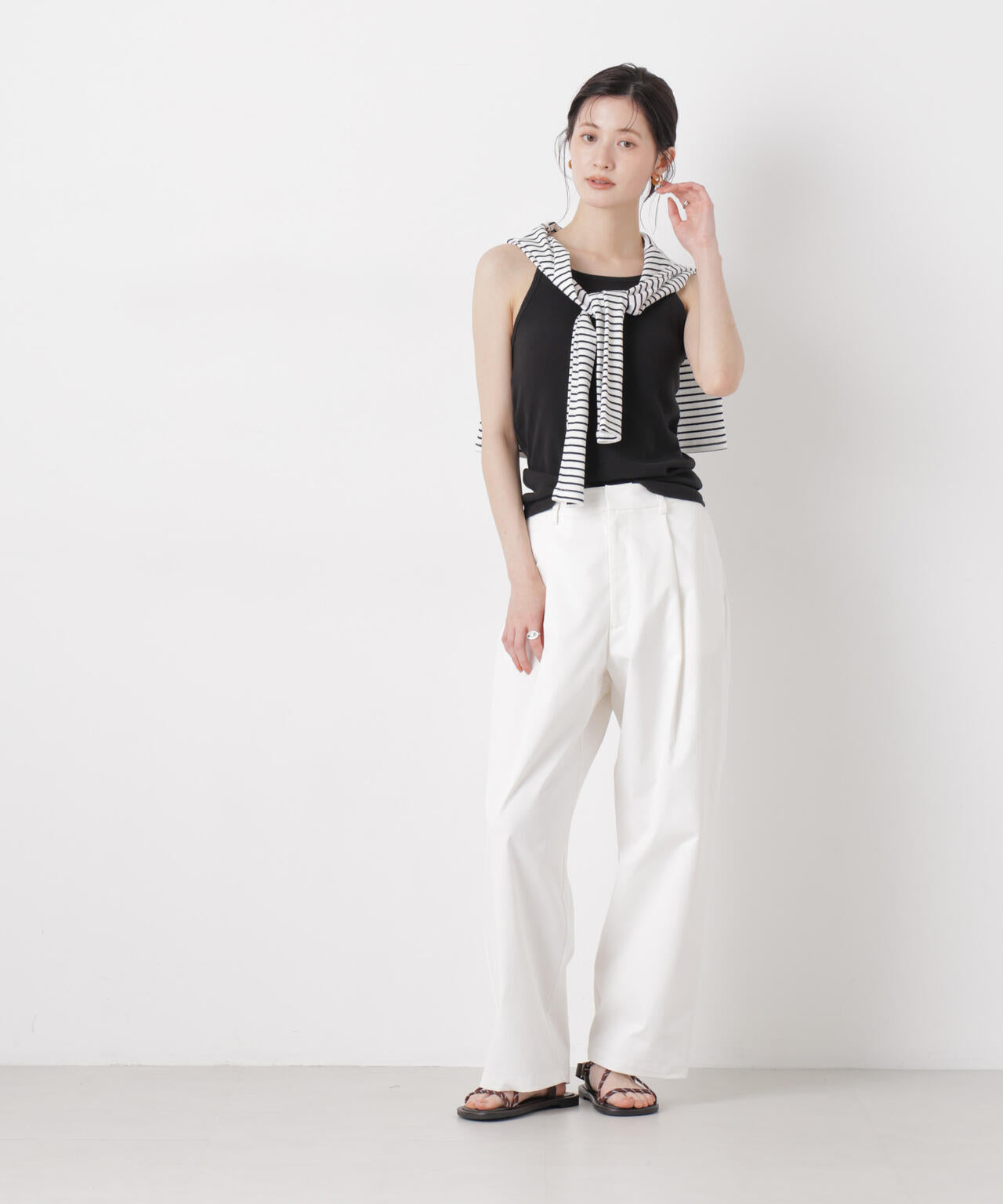 抗菌防臭リブカップ付きアメスリキャミ