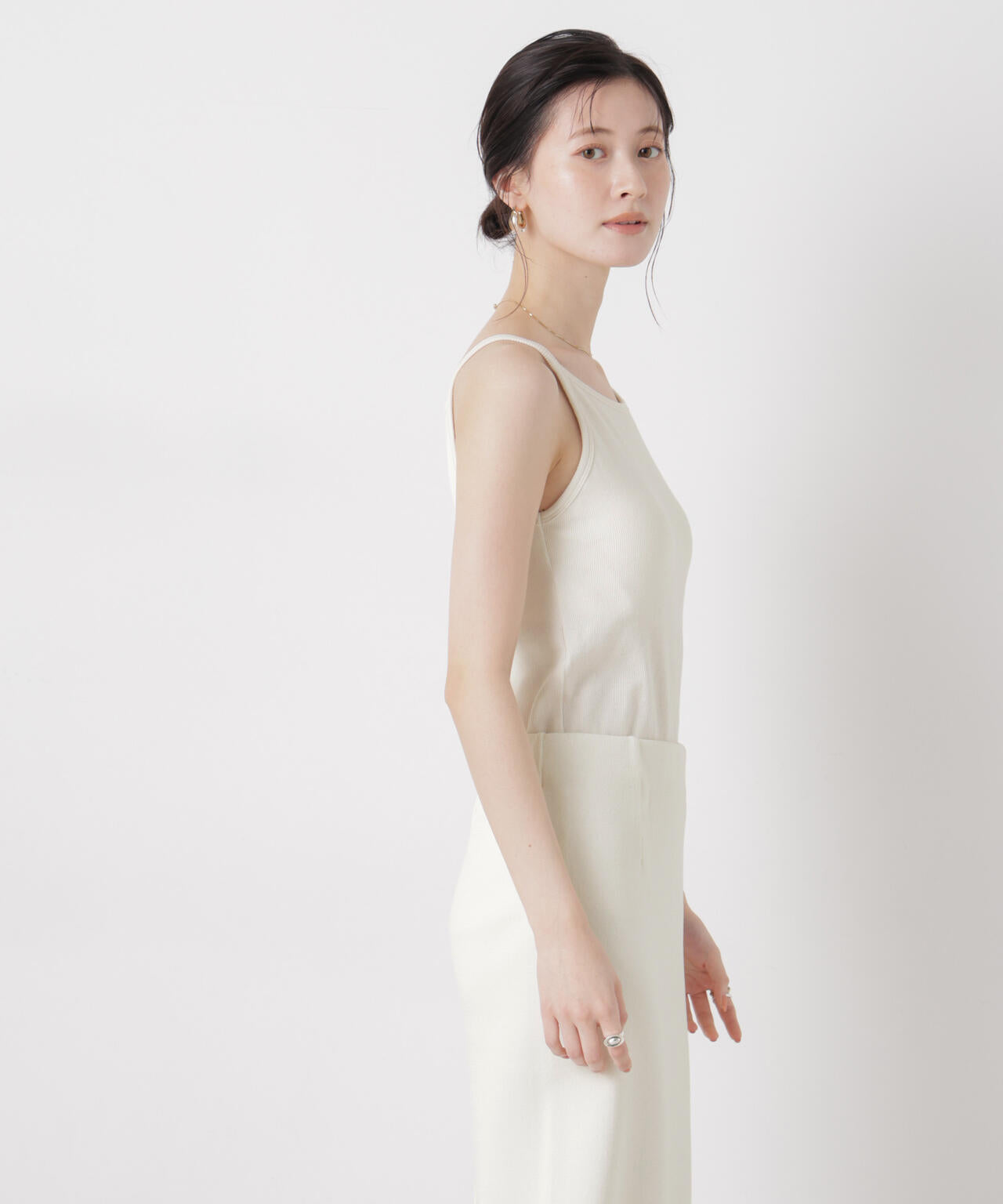 抗菌防臭リブカップ付きアメスリキャミ