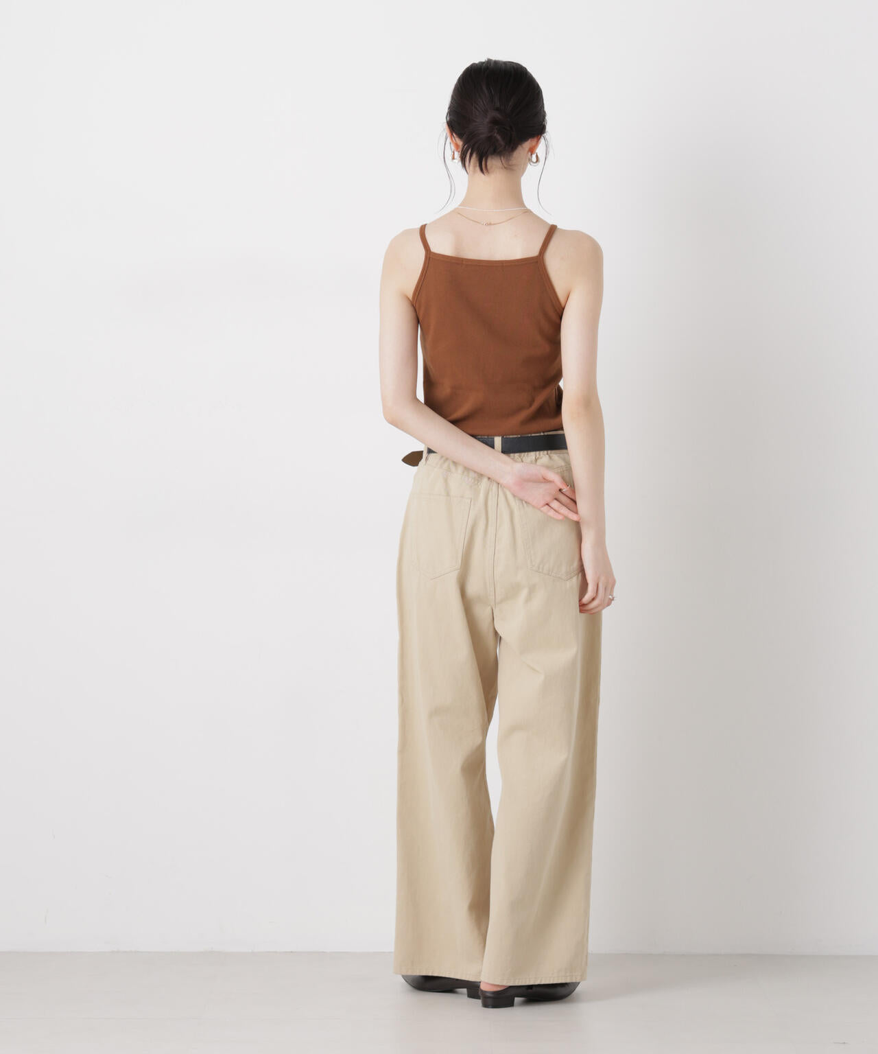 抗菌防臭リブカップ付きアメスリキャミ