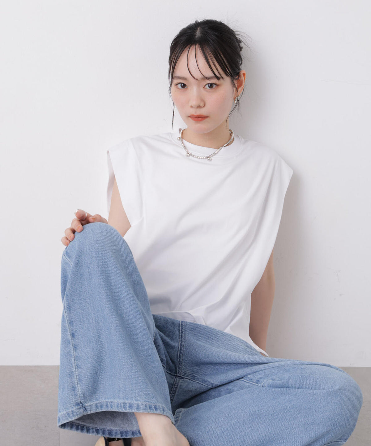 近赤外線&UVカット・吸水速乾機能 タックデザイントップス
