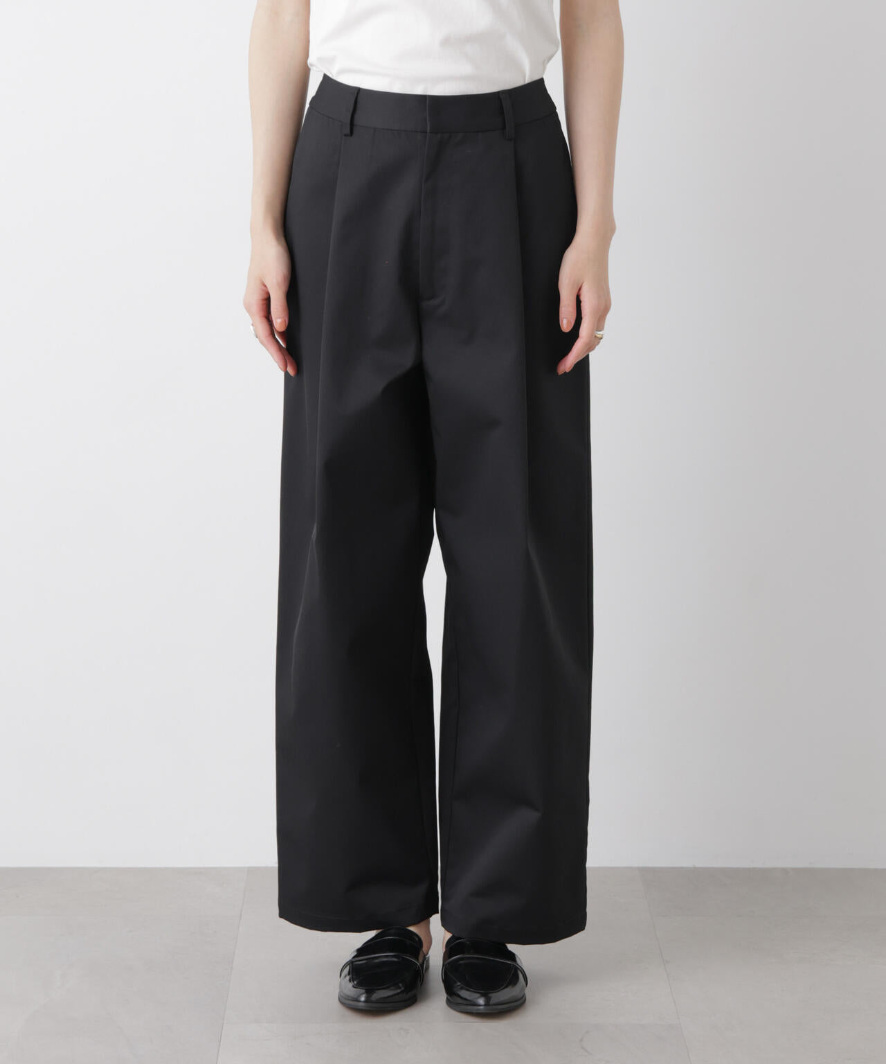 ツイルストレッチワンタックパンツ