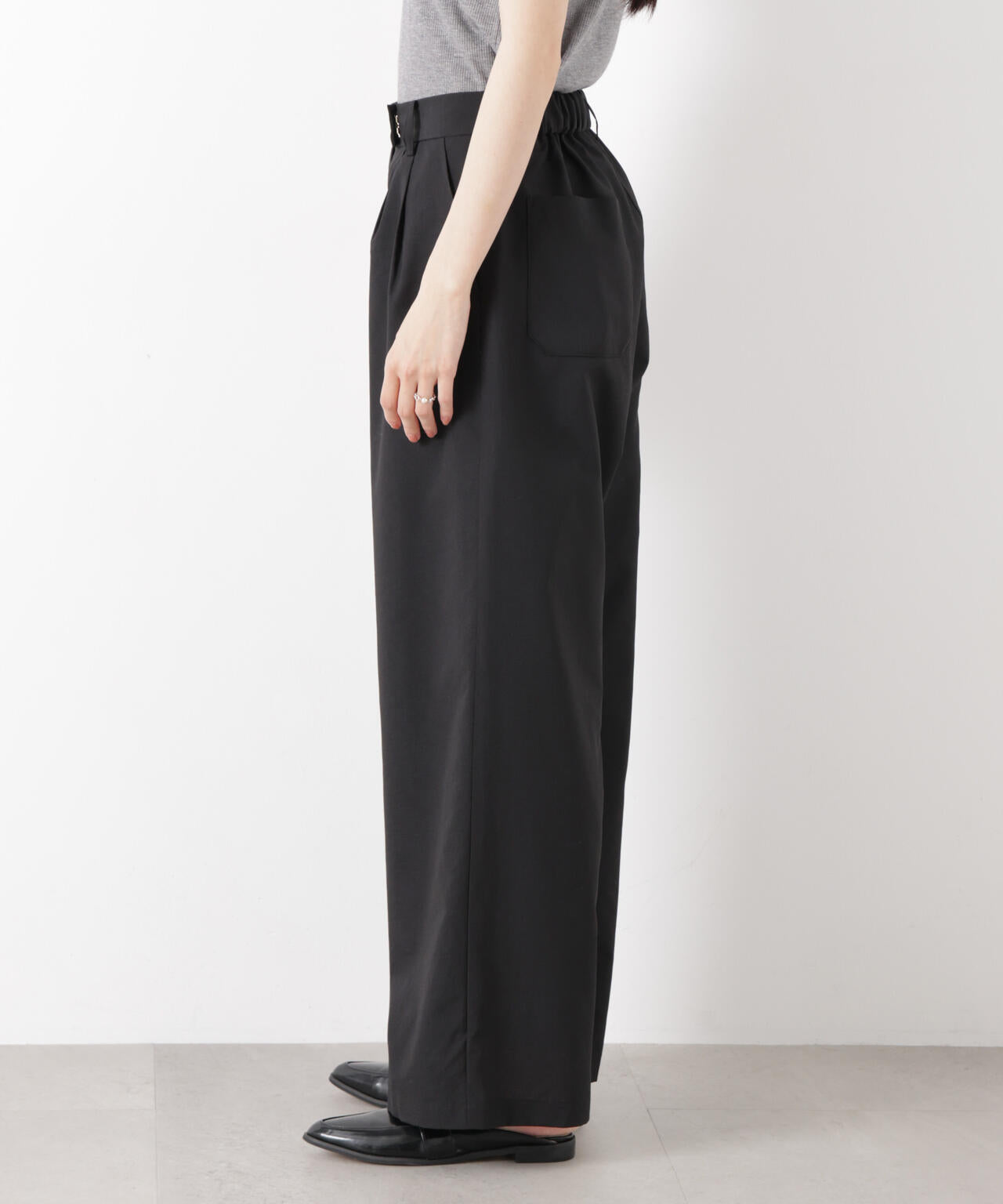 ソフトシアーツータックワイドパンツ(セットアップ可)