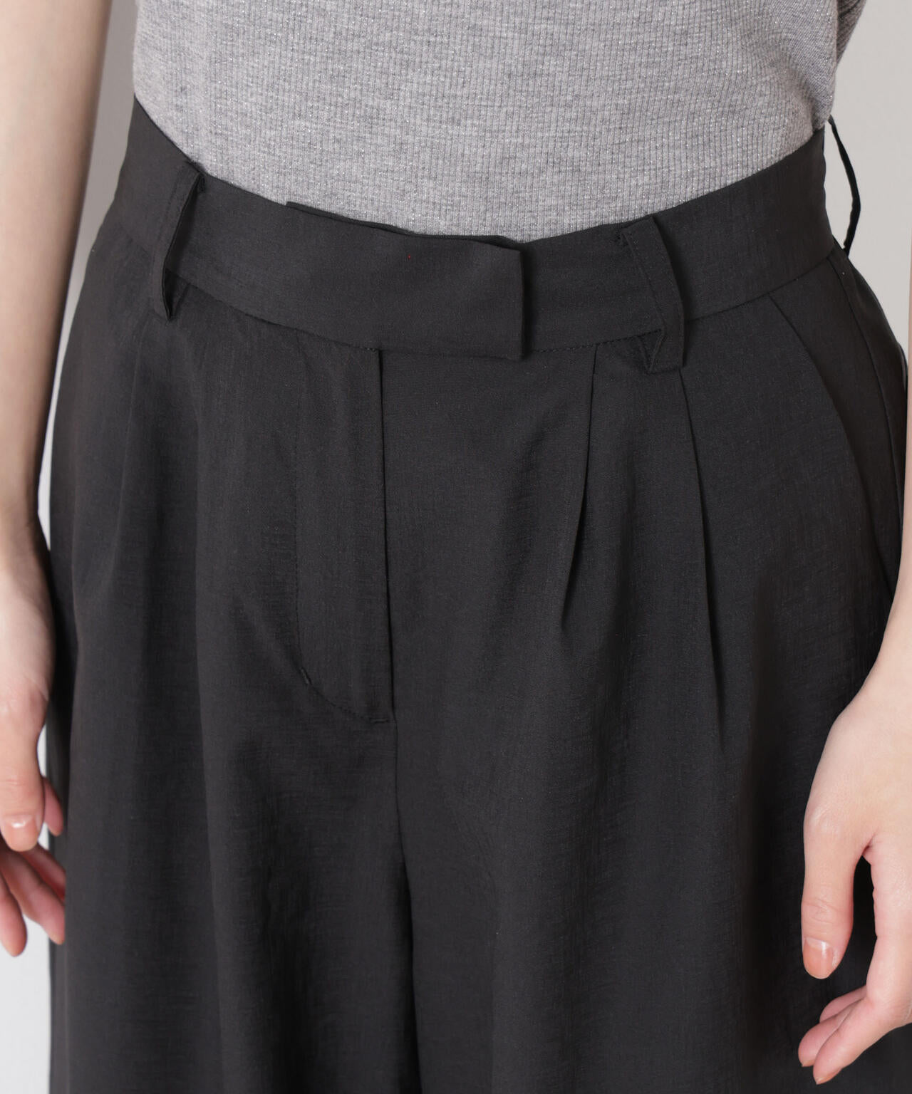 ソフトシアーツータックワイドパンツ(セットアップ可)