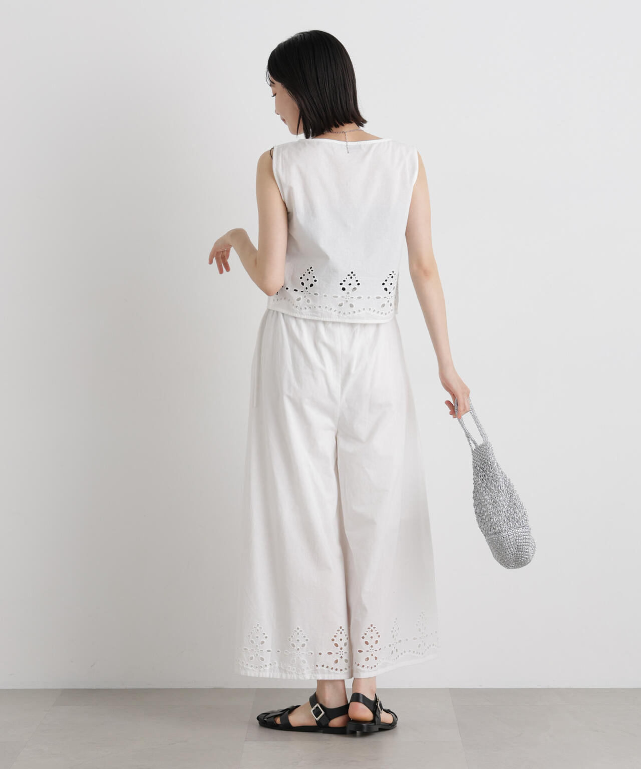 made in INDIAカットワークエンブロイダリーパンツ(セットアップ可)