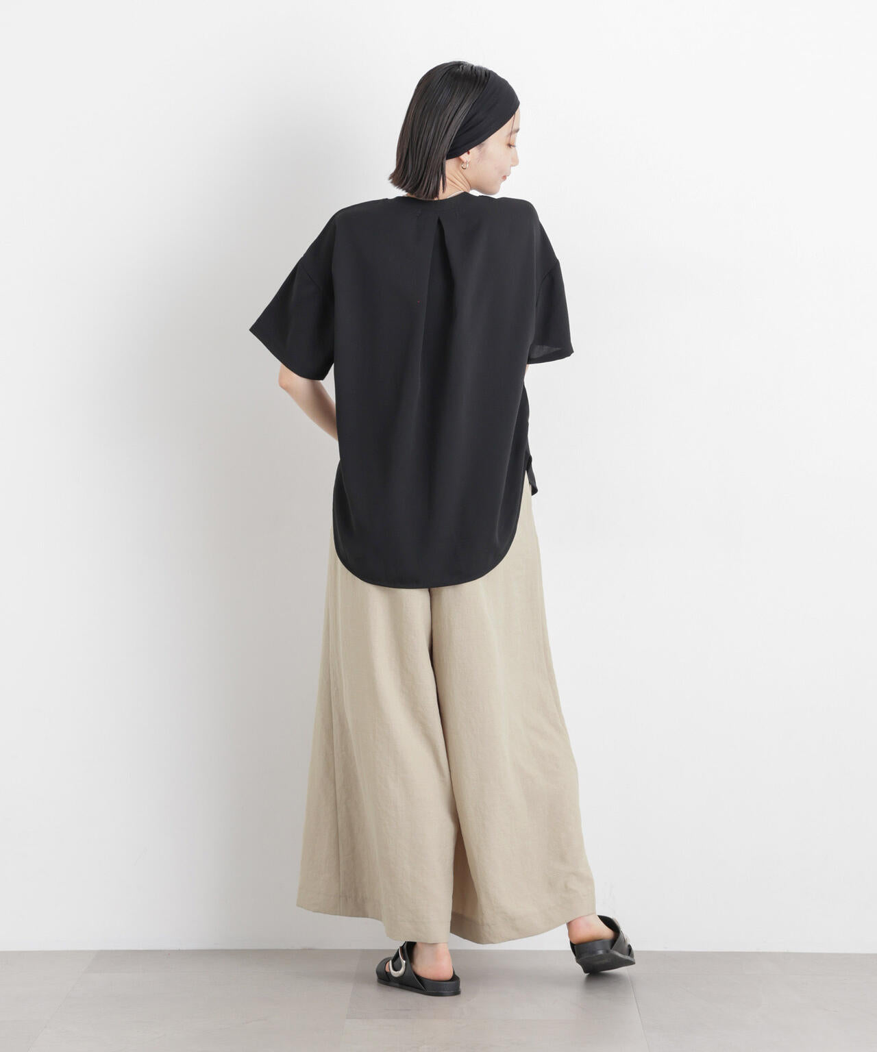 タンブラーブッチャーボックスプリーツワイドパンツ(セットアップ可)