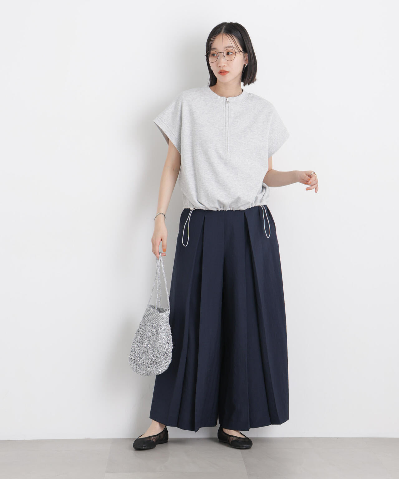 タンブラーブッチャーボックスプリーツワイドパンツ(セットアップ可)