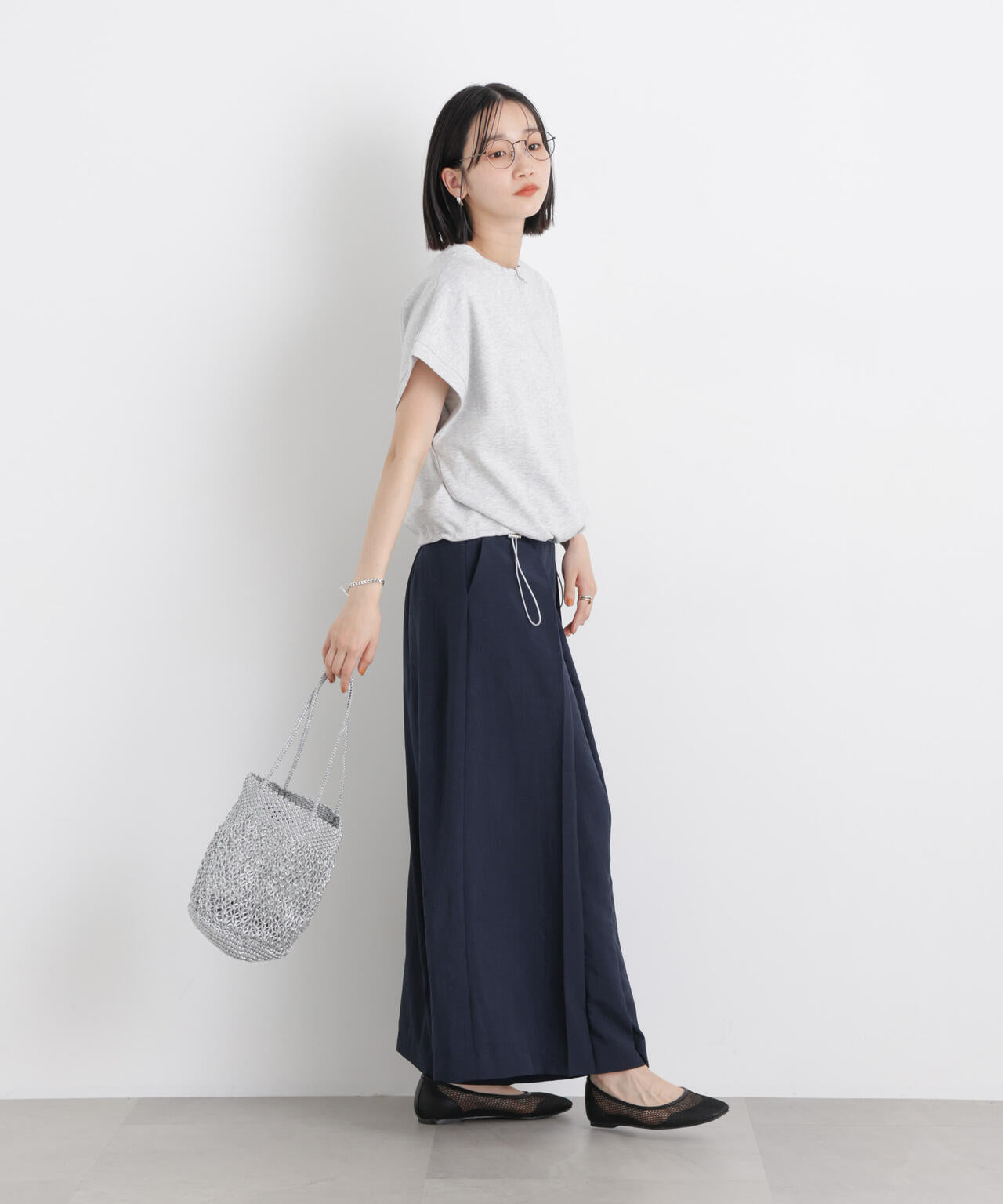 タンブラーブッチャーボックスプリーツワイドパンツ(セットアップ可)