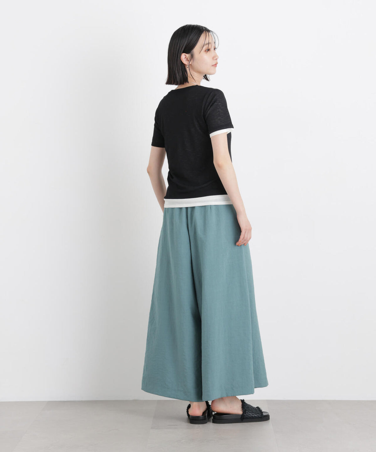 タンブラーブッチャーボックスプリーツワイドパンツ(セットアップ可)