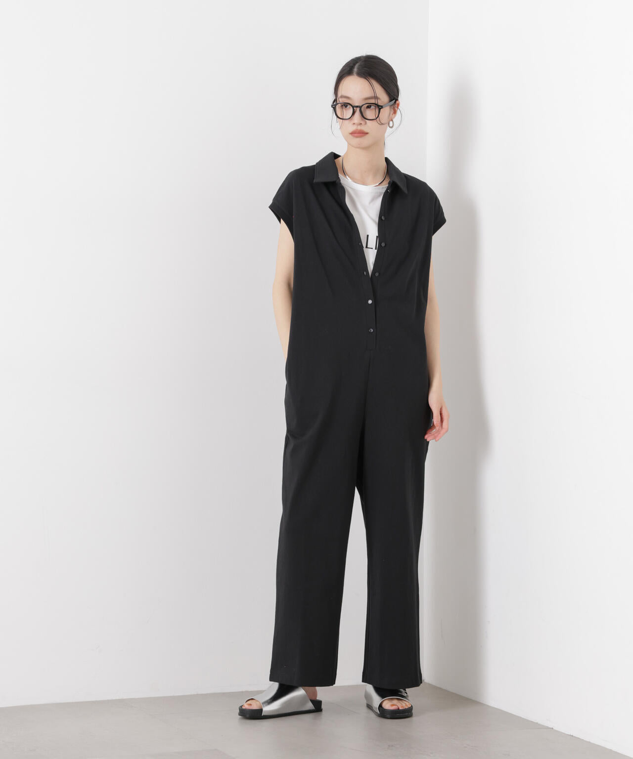 ポロサロペットカットパンツ