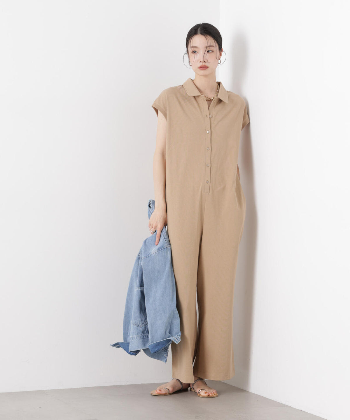 ポロサロペットカットパンツ