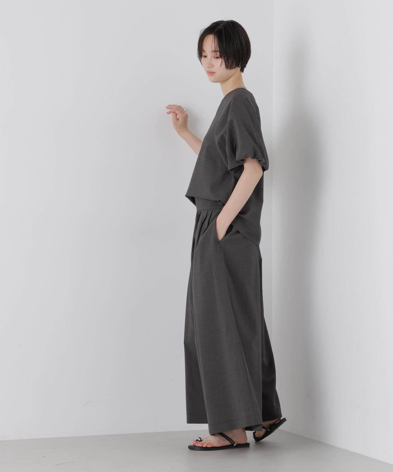 ドライマットトロギャザーワイドパンツ(セットアップ可)