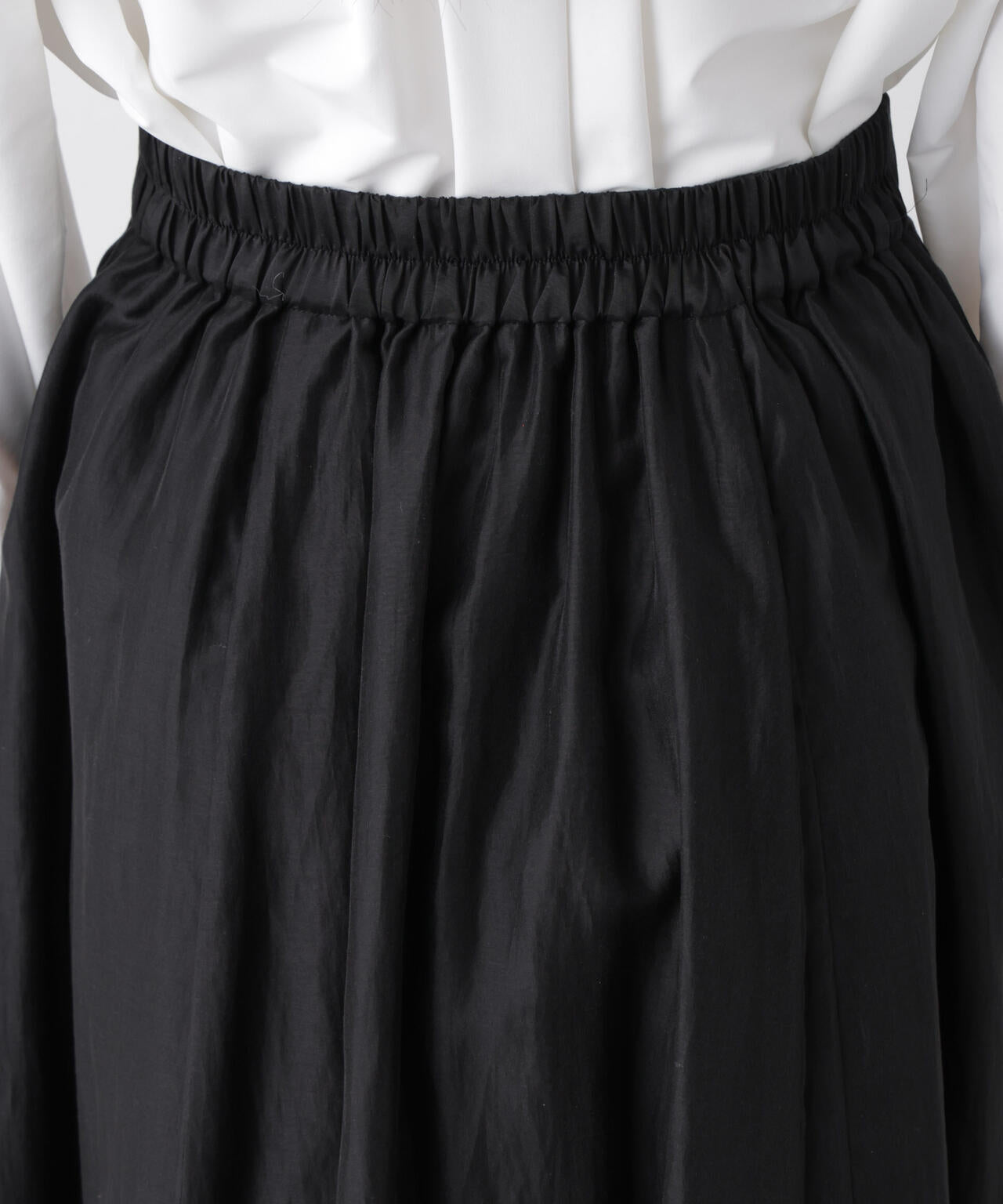 シアーオーガンジータックフレアスカート