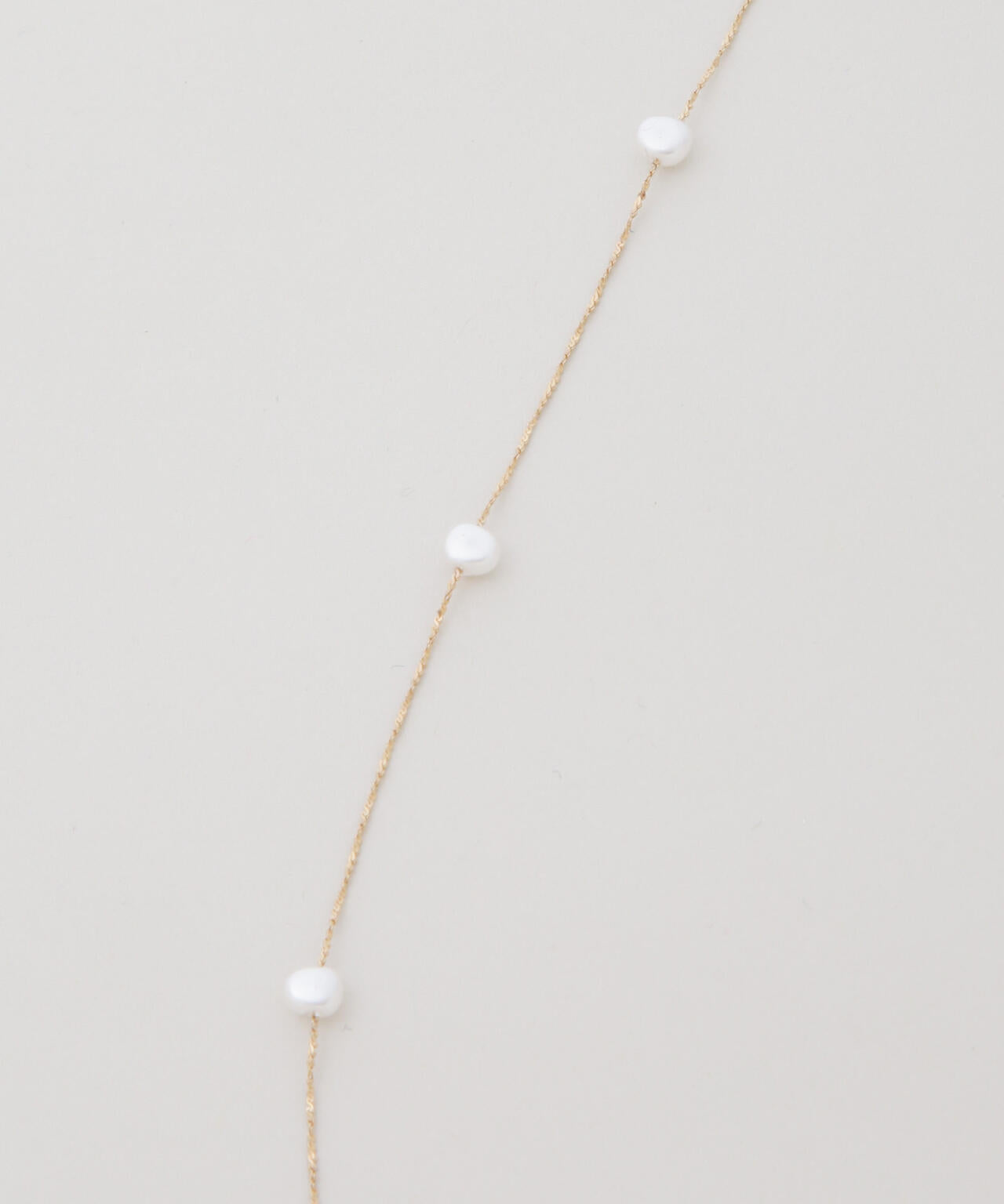 イミテーションパールチェーンコンビネックレス