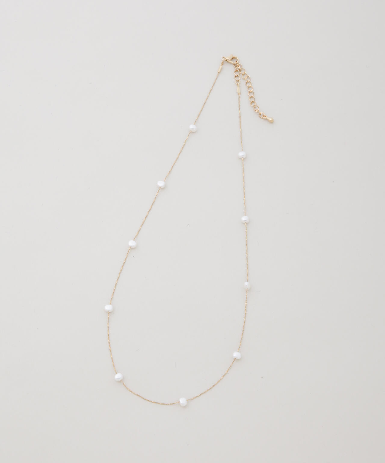 イミテーションパールチェーンコンビネックレス