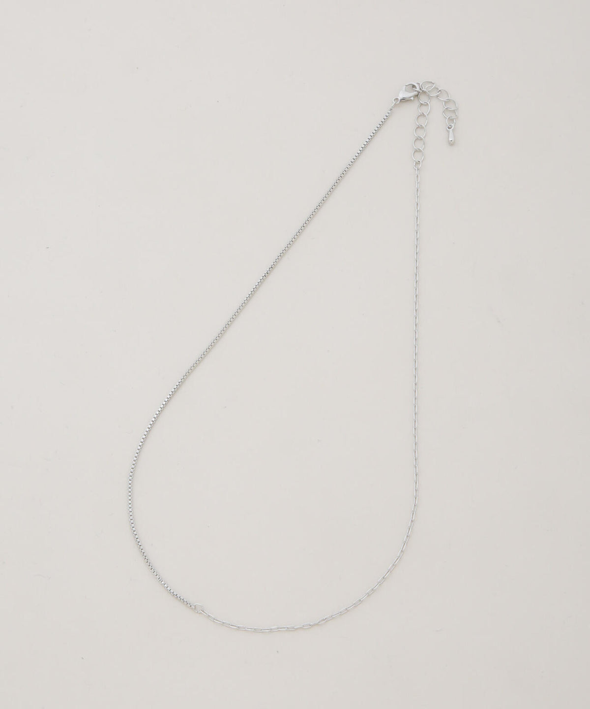 コンビチェーンデザインネックレス長さ38cm
