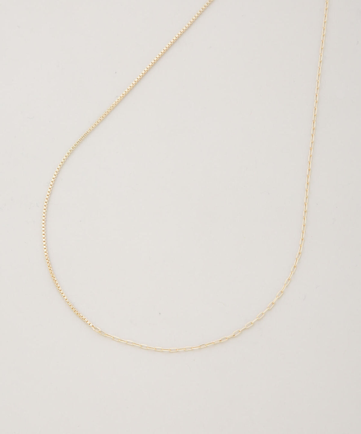 コンビチェーンデザインネックレス長さ38cm