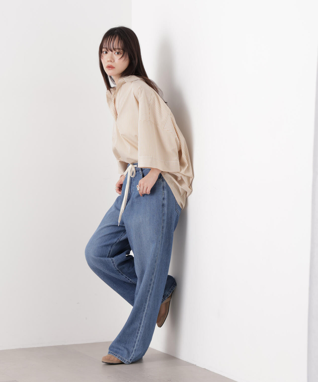ストライプスキッパーシャツ