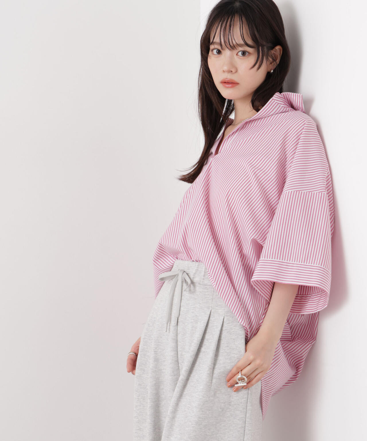 ストライプスキッパーシャツ