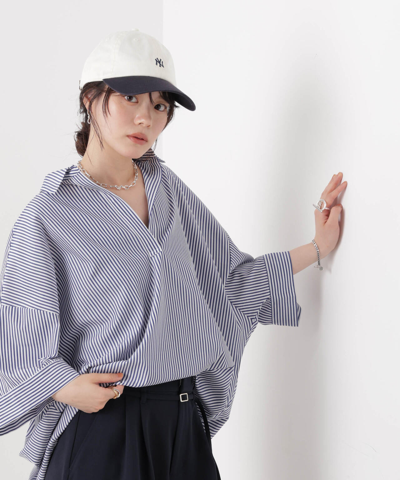 ストライプスキッパーシャツ