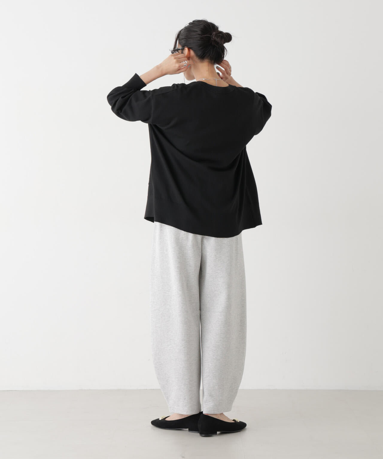 毛玉ができにくいニット Vネックワイドカーディガン(セットアップ可)
