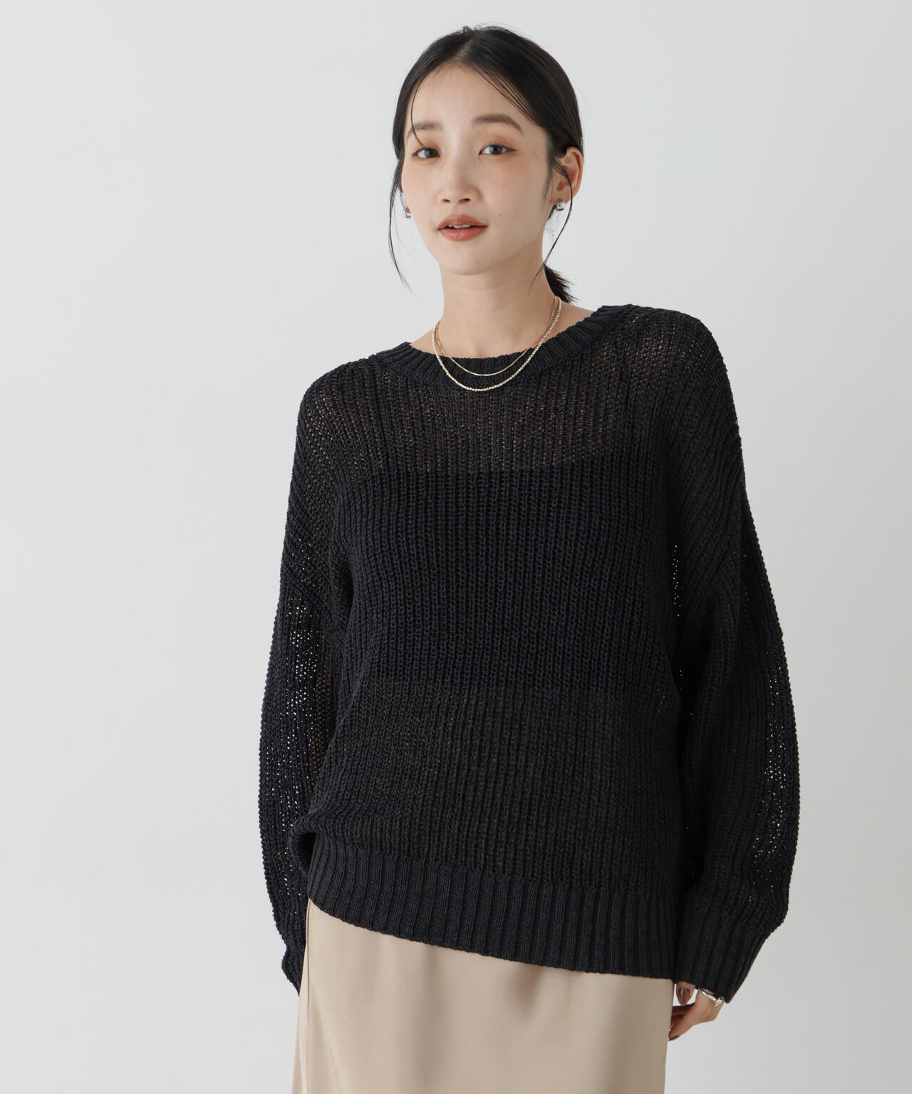 ロービングクルーネックルーズニット