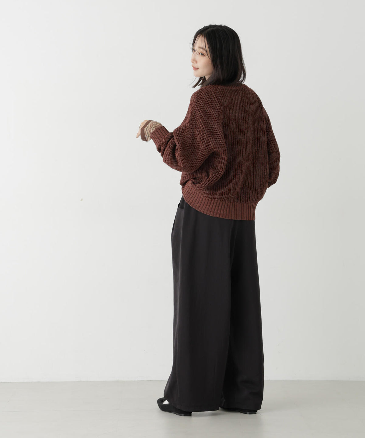 ロービングクルーネックルーズニット