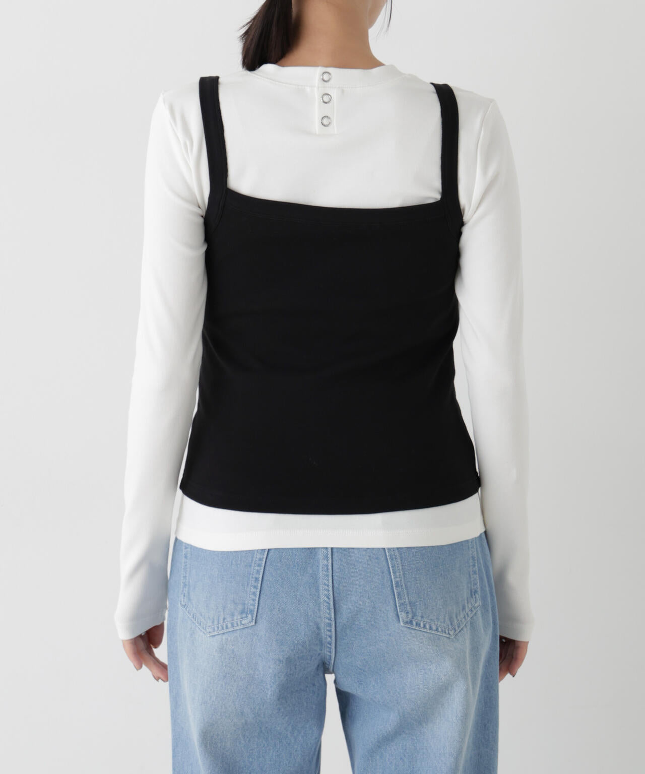 WEB限定/ロンT×キャミ カットレイヤードアンサンブルセット