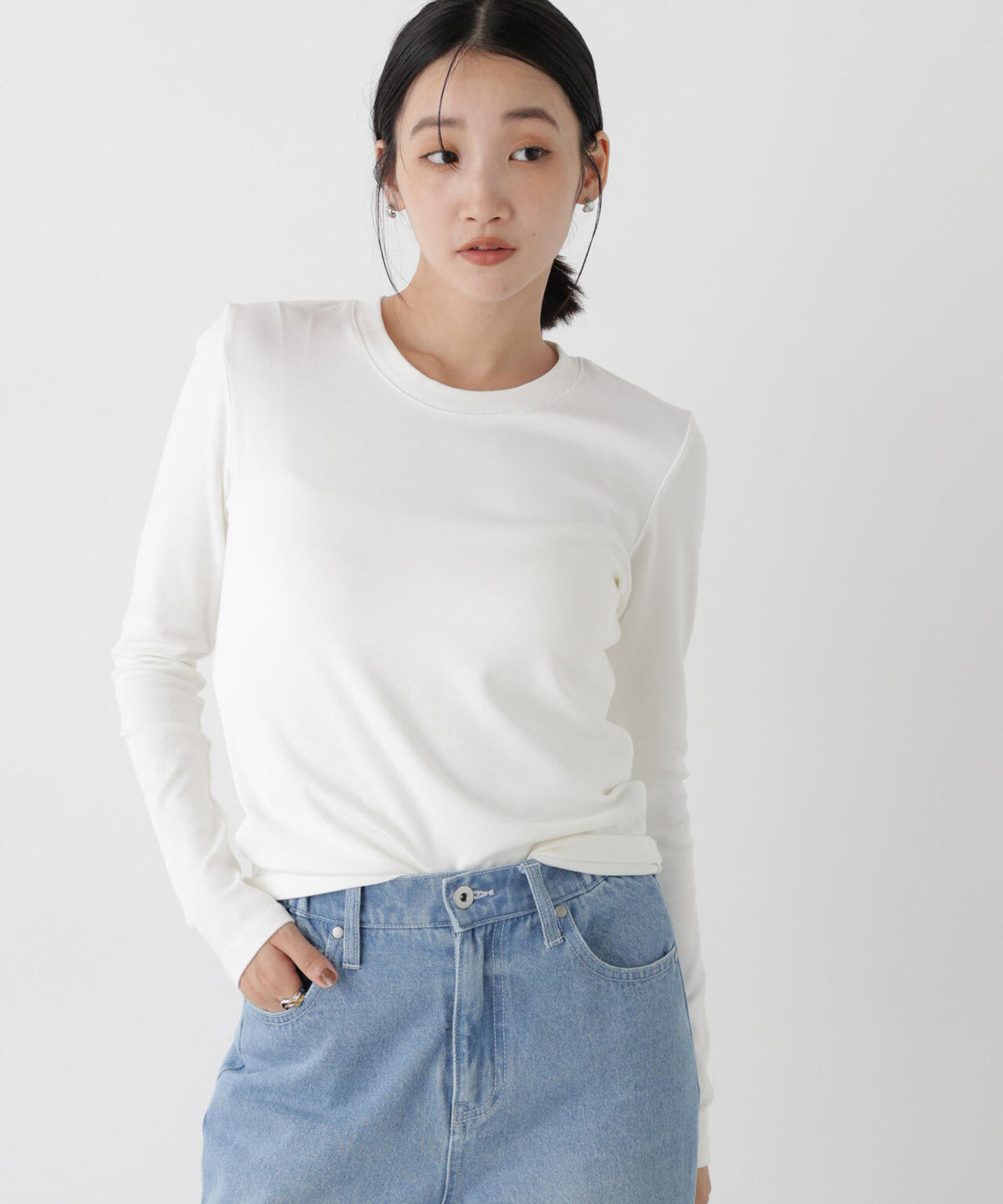 WEB限定/ロンT×キャミ カットレイヤードアンサンブルセット