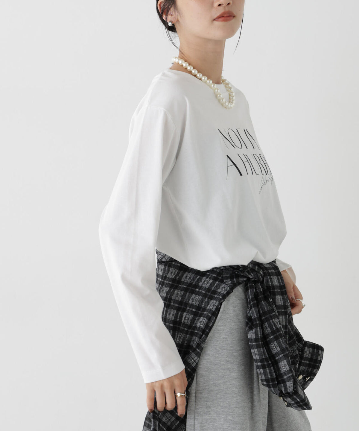 UVカット機能付ロゴプリントロングTシャツ