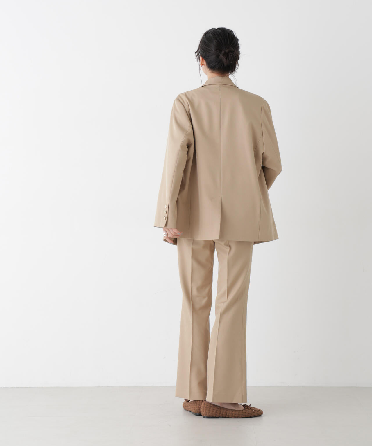 ツイルセンタープレスフレアパンツ(セットアップ可)