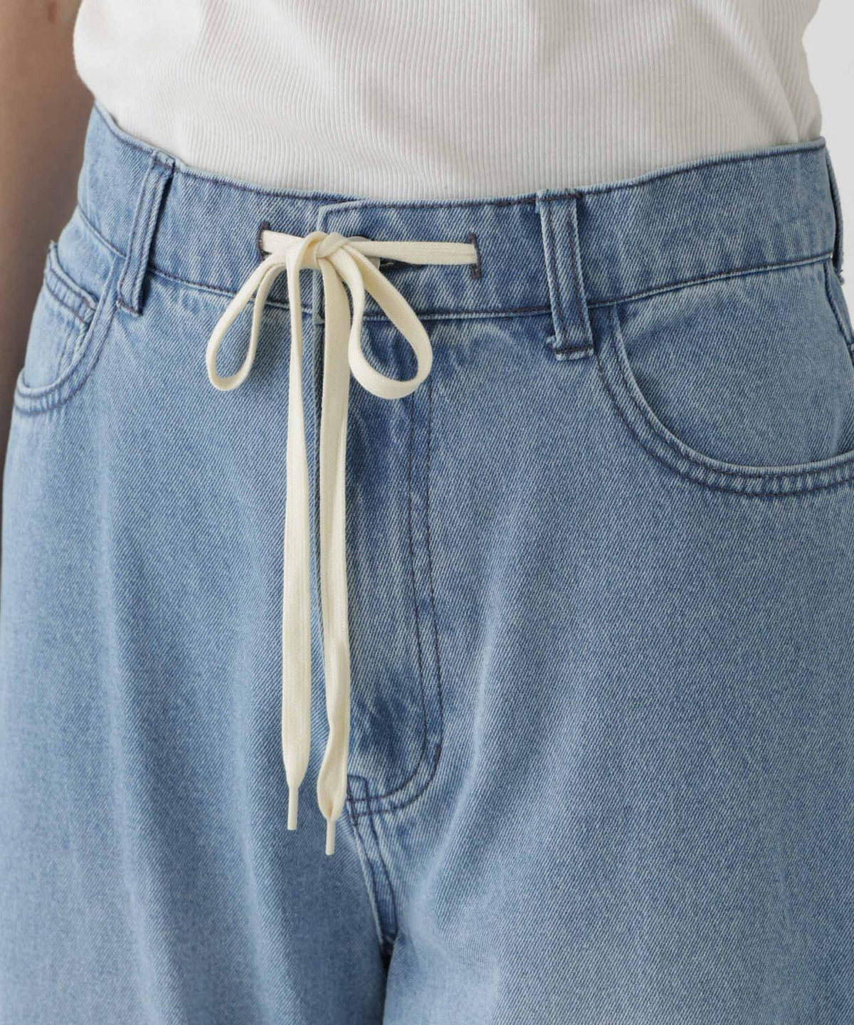 ドロストワイドデニムパンツ