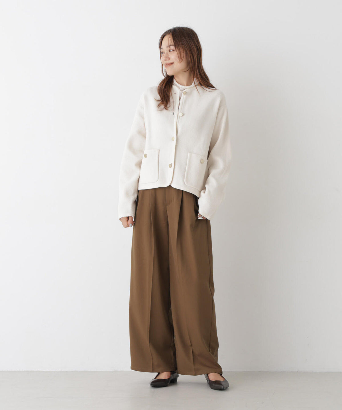 ツータックワイドツイルパンツ(セットアップ可)