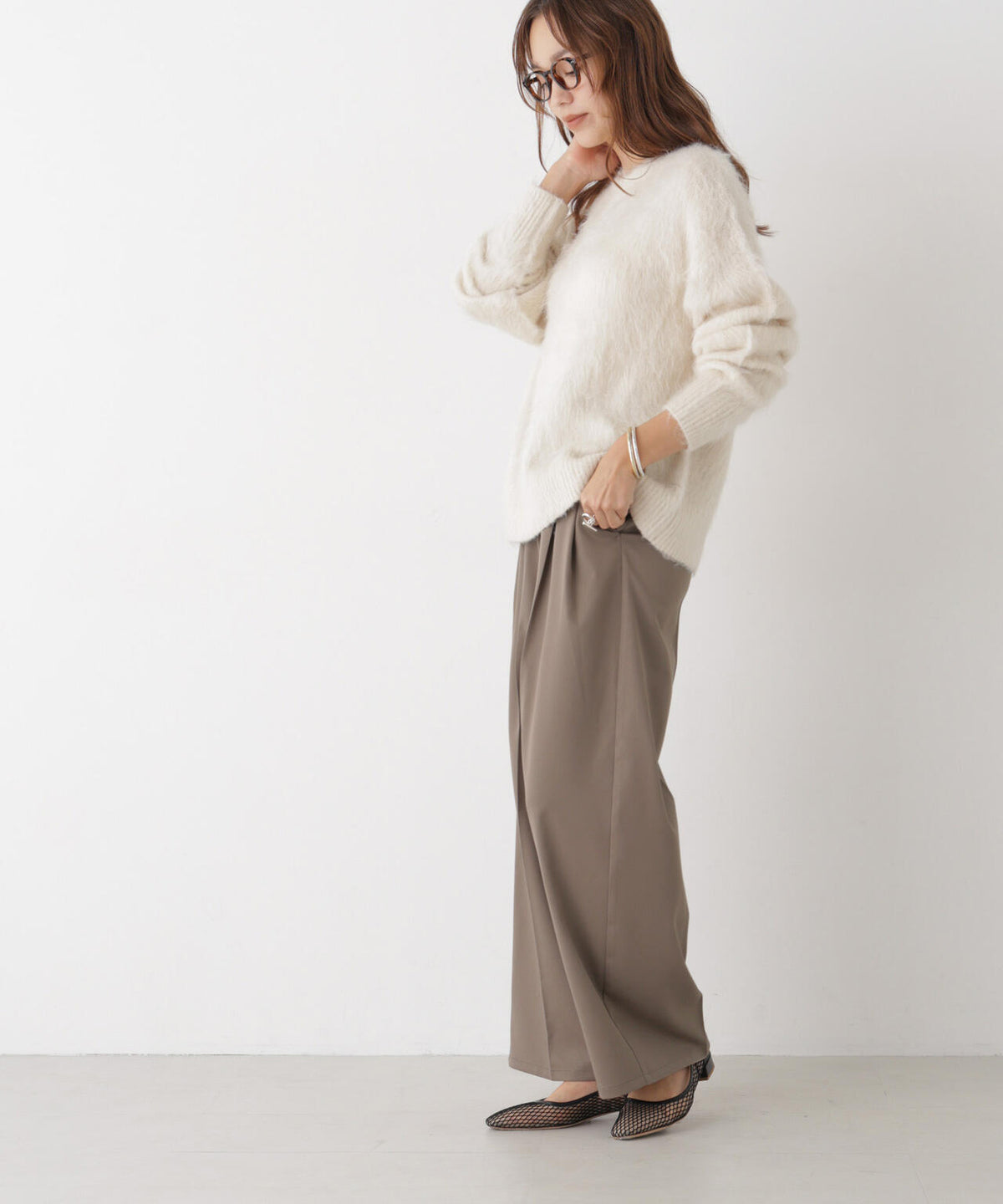 ツータックワイドツイルパンツ(セットアップ可)