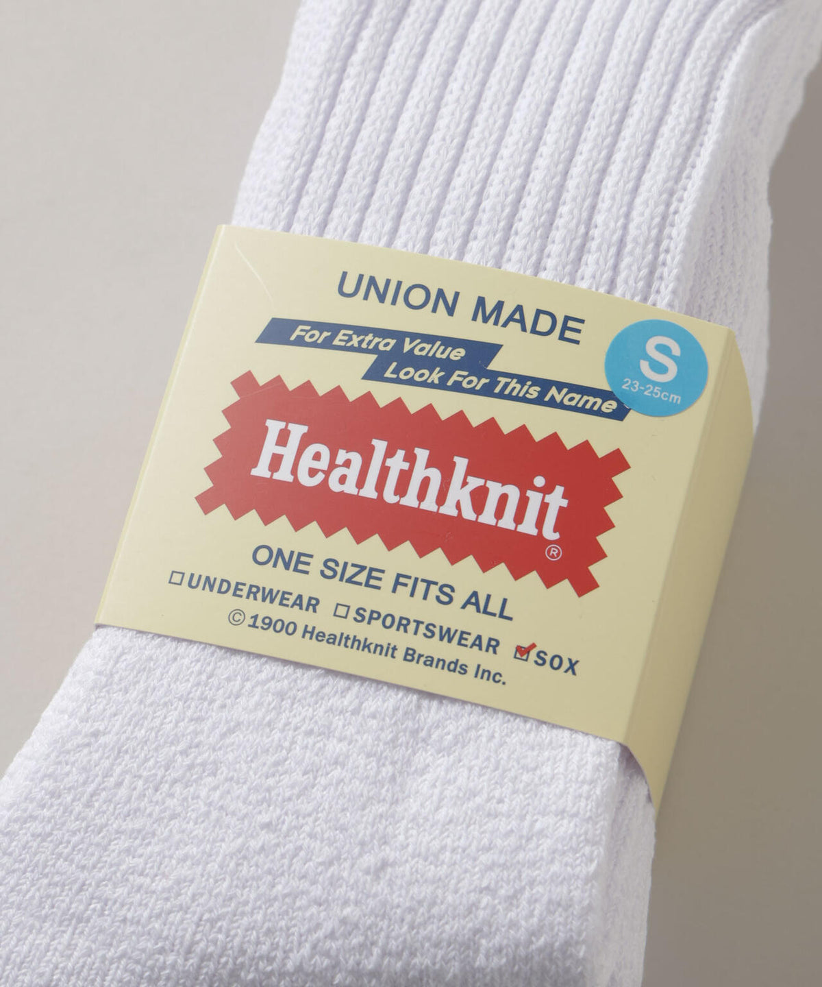 Healthknit/シンカーWHITE無地SOX 3足set
