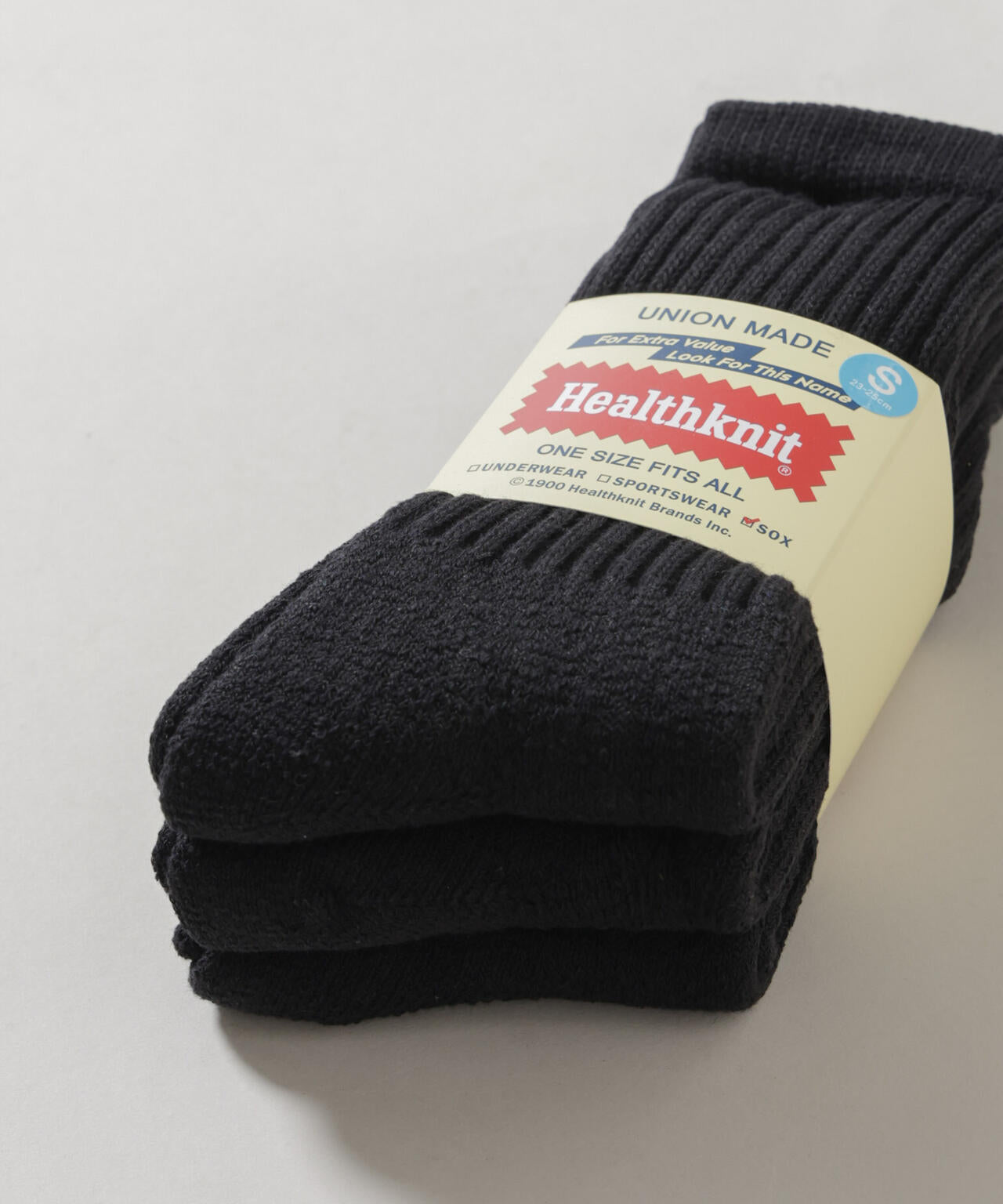 Healthknit/シンカーBLACK無地SOX 3足set