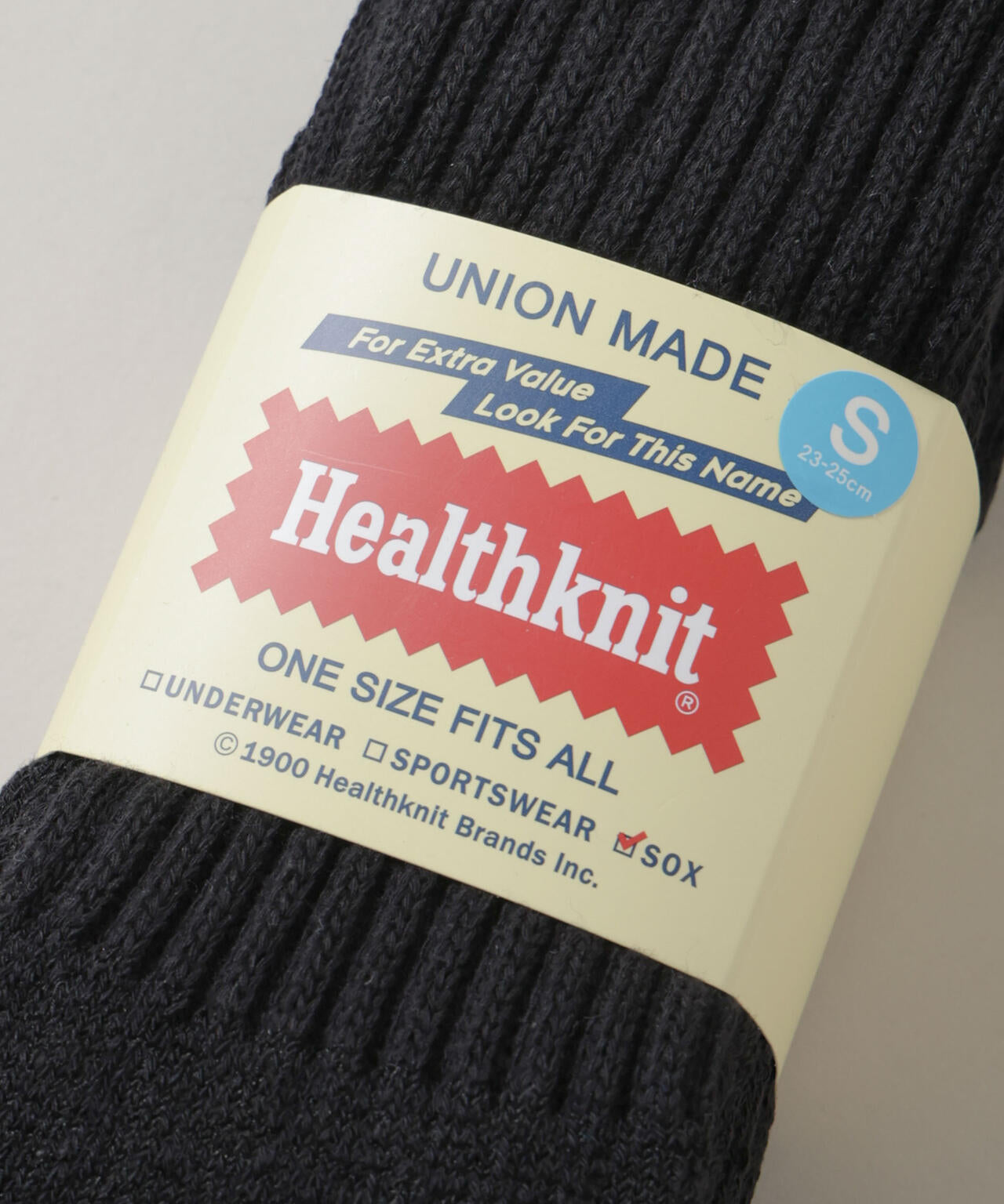 Healthknit/シンカーBLACK無地SOX 3足set