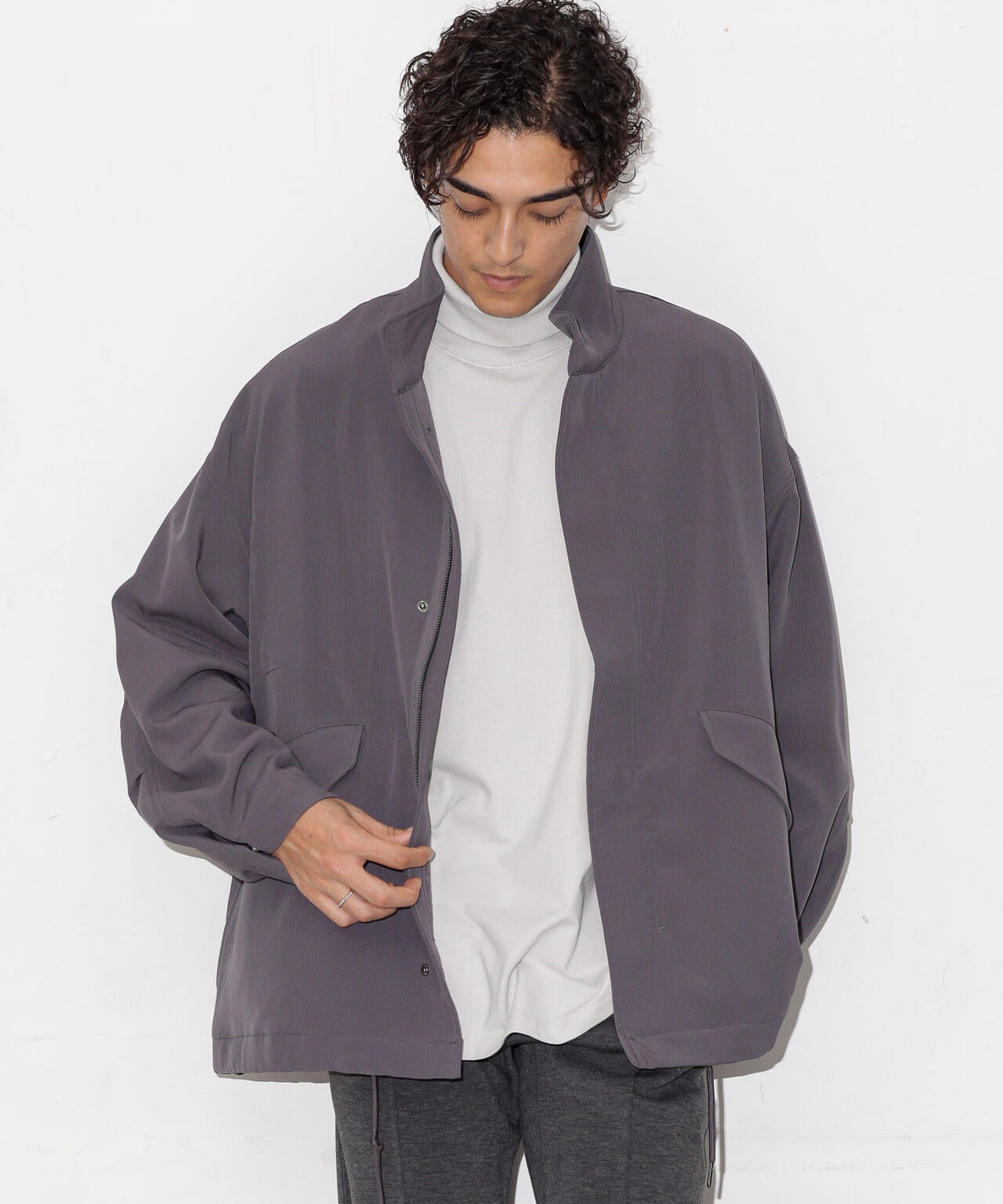 WEB限定/ダブルクロスワイドモッズブルゾン