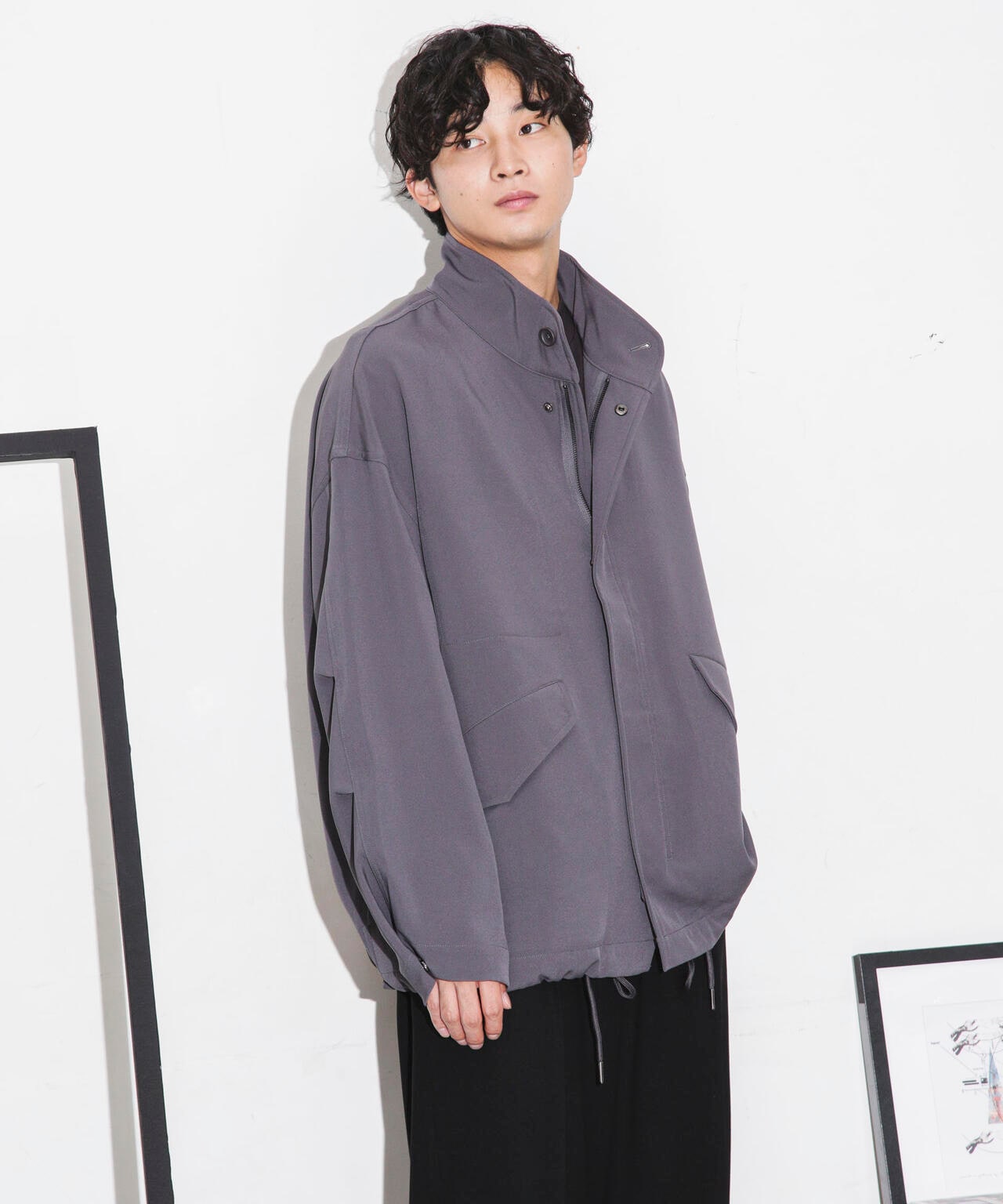 WEB限定/ダブルクロスワイドモッズブルゾン