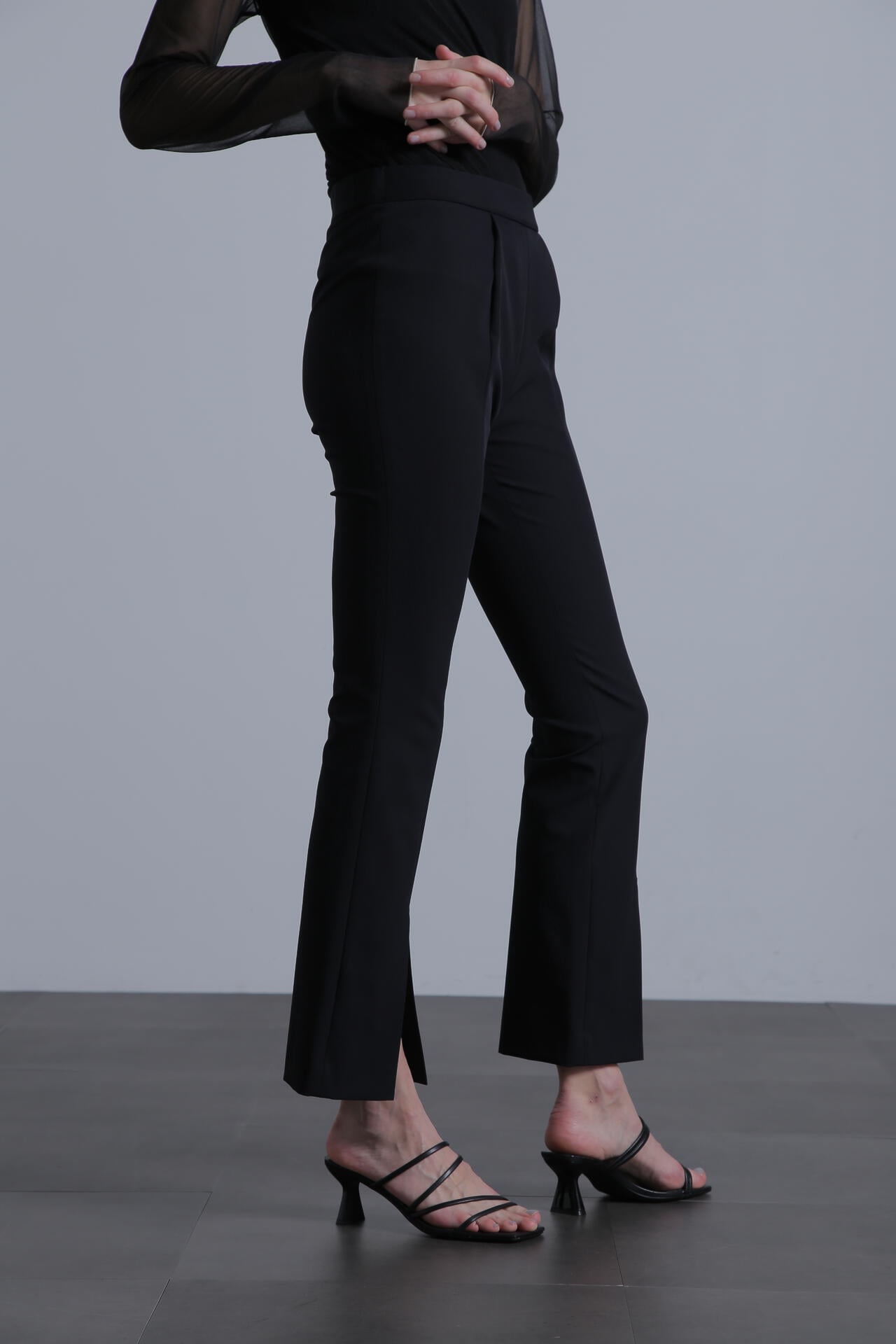 【TV着用】【VERY Giselle 掲載商品】ナイロン2WAYストレッチパンツ