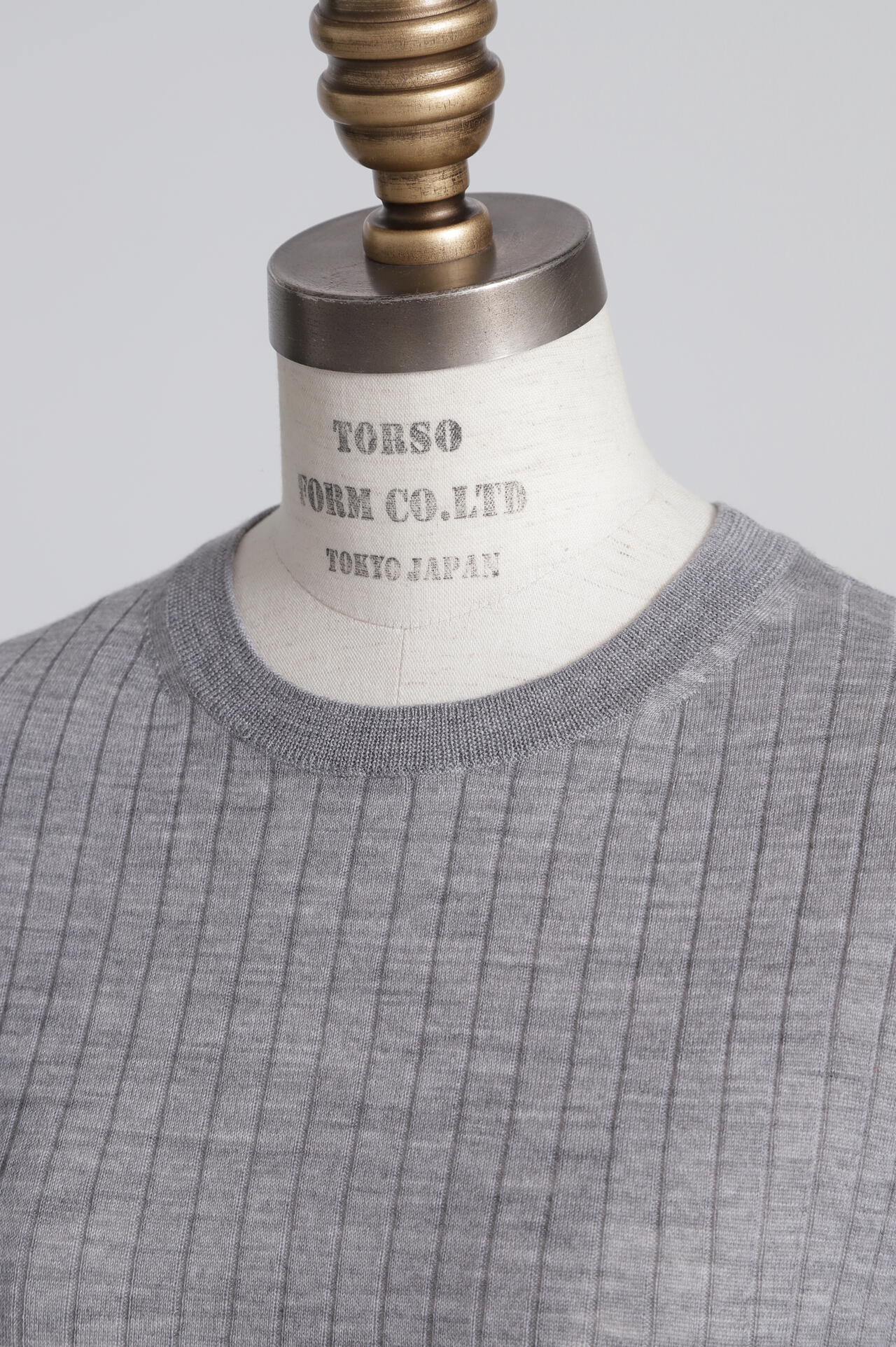 【TV着用】シアーワイドリブクルーネック