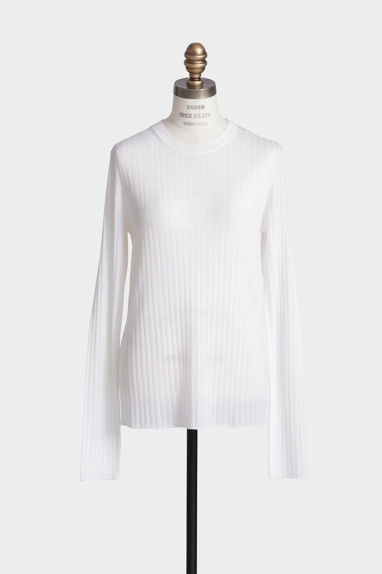 【TV着用】シアーワイドリブクルーネック