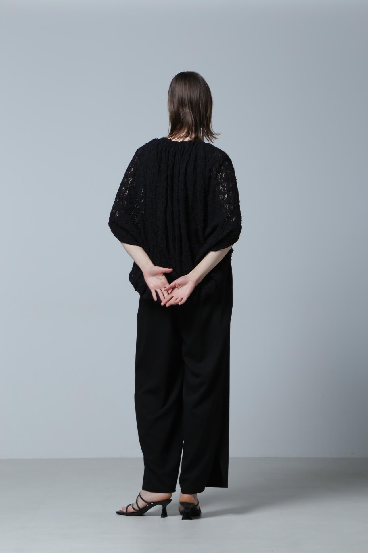 【TV着用】【STORY 8月号掲載商品】レーシージャージポンチョブラウス